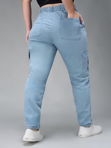 Miss Chase A+ Women's Bootcut High Rise Regular-Length Stretchable Denim Jeans (APAW24DEN85-94-888-28, Loliter Blue, 28)