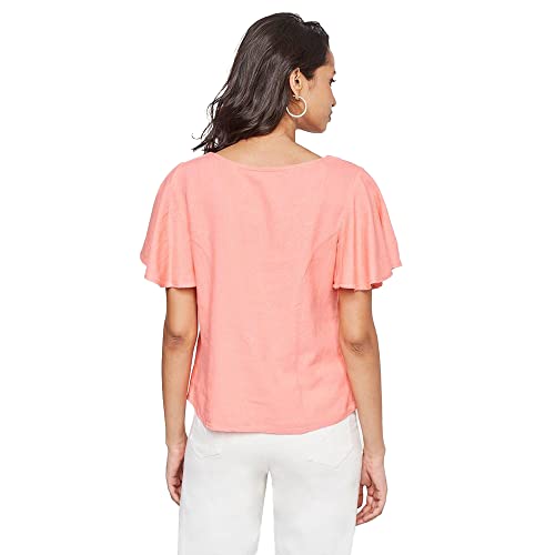 AND Women's Regular Shirt (SS22AG035TLV_Pink 10)