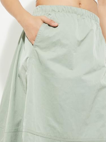 Max URB_N Women Solid Maxi Skirt (Sage_L)