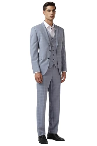 Van Heusen Men's Nylon Three Piece Suit (VHSUFSLFP55076_Grey
