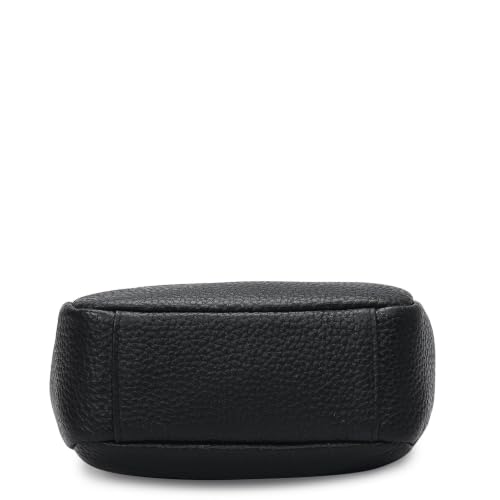 Da Milano Leather Satchel Bag for Women - Black (LB-02424)