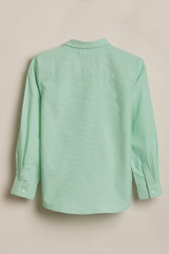 Boys Green Solid Casual Shirt