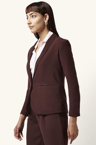 Annabelle by Pantaloons Women's Classic Blazer (110132130002_Brown
