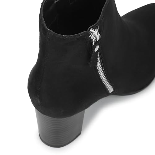 YOHO Women Comfortable Boots Collection | Extra Cushioned Foot Bed And Skin Friendly Ankle Boot With Heels | Trendy, Stylish, Casual Boots | Winter, Snow And Holiday Outings