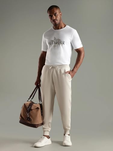 Tommy Hilfiger Regular Fit Solid Mid Rise Jogger Beige