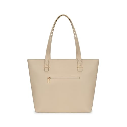 Fastrack PowerCarry Tote for Women| Semi-PU Faux Leather Tote with Zip Closure & Comfy Strap | Spacious 15.12L Handbag for Office, College, or Casual Outfits