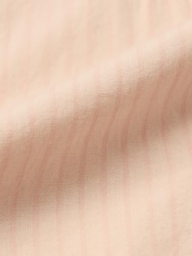 The Souled Store Pets On Prints: Doggo Love Women and Girls Full Length Sleeves Spread Collar Peach Striped Embroidered Cotton Oversized Fit Breathable Lightweight Everyday Casual Shirt