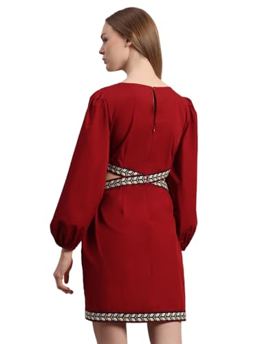 VERO MODA Women's Fit and Flare Red Dress