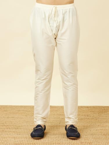 Manyavar Mens Blue Cotton Kurta Pyjama Set