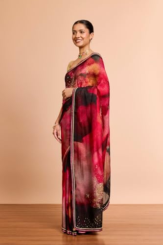 Taneira Women Multicolor Pure Silk Cotton Printed Embroidered Saree with Unstitched Blouse Piece (SAIP09AC2558-Multicolour)