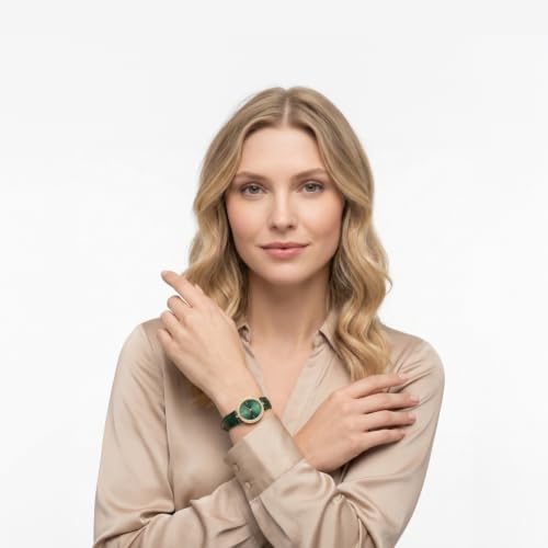 Daniel Wellington Round 23mm Green Dial Analog Women Watch - DW0DL2400