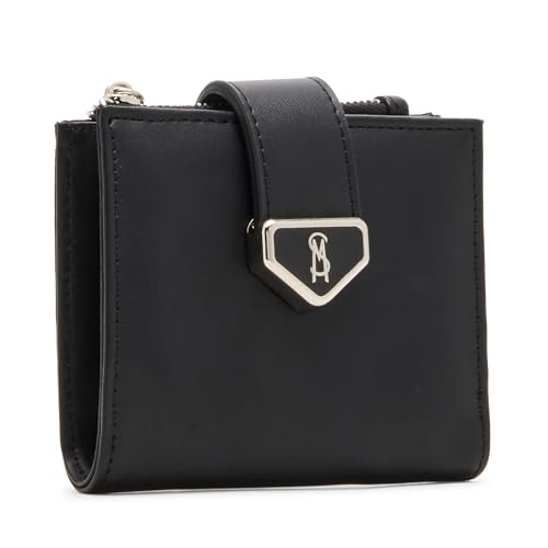 Steve Madden Women's Jem-b Bifold Wallet, Black, One Size, Steve Madden Jem-b Bifold Wallet