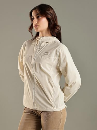 Regular Fit Nylon Hooded Neck Windcheater Jacket