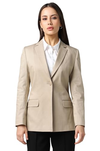 Van Heusen Women's Blazer (VWBZFRGFJ88623_Beige