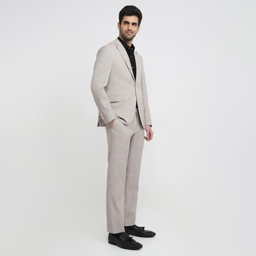Raymond Fawn Checks Pattern Men Suit