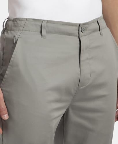 Jockey IM26 Men's Super Combed Cotton Rich Elastane Stretch Woven Fabric Slim Fit All Day Pants_Moon Mist_L