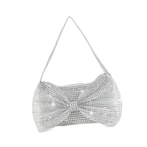 CALANDIS™ Women Evening Clutch Bag Female Underarm Bag for Weddings Commuting Birthday Silver | Womens Handbags & Bags