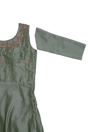 Soch Women's Vichitra Floor Length Gown (OWA5CD22585_Turquoise Blue