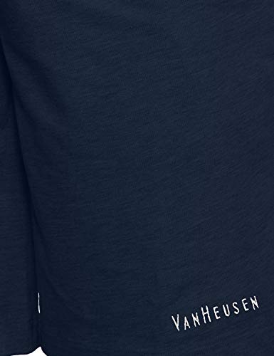 Van Heusen Athleisure Men Knit Shorts - Cotton Rich - Smart Tech, Easy Stain Release, Anti Stat, Ultra Soft, Moisture Wicking_50001_Navy_S