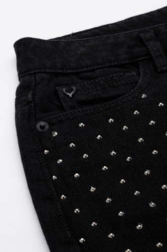 Allen Solly Girls Black Regular Fit Jeans