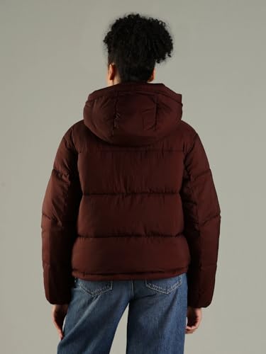 Tommy Hilfiger Women's A-Line Coat (F25JWOT039_Brown_M)