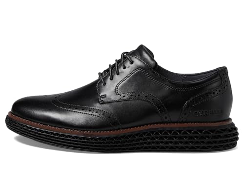 Cole Haan Mens Original Grand 2.0 Wingtip Oxfords, Black, 10 Wide