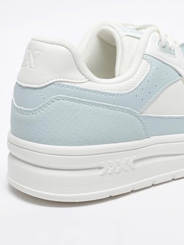 XTEP Canvas White,Green Classic Sneakers for Women Euro- 36