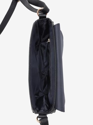 Solid Black Pu Sling Bag