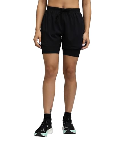 PUMA | Women's Ultra-Light 2-in-1 Running Shorts | Black | XS