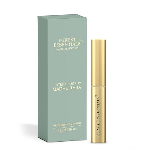 Forest Essentials Tinted Plumping Lip Serum Gulab Jal | Natural Glossy Lip Tint with Natural Colour & Flavours | Clean, Cruelty-Free Makeup