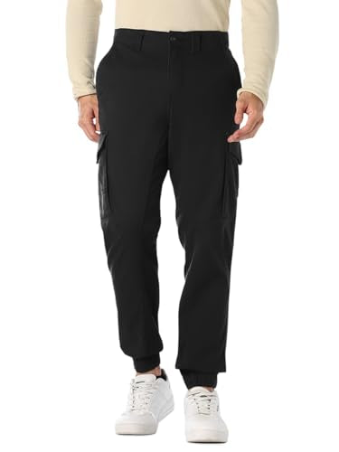 Jack & Jones Black Slim Fit Casual Cargo Pants