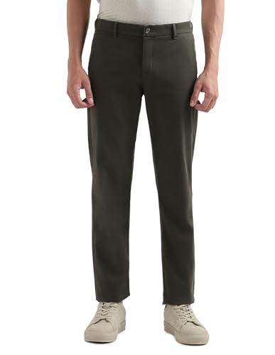 Arrow Sport Men's Twill Air Soft Trousers (ASAKTR2688_Green_32)