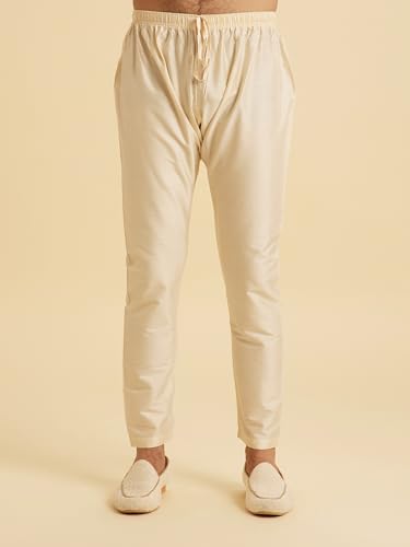 Manyavar Men's Art Silk Jacquard Textured Kurta Pajama Set (Walnut,XXL)