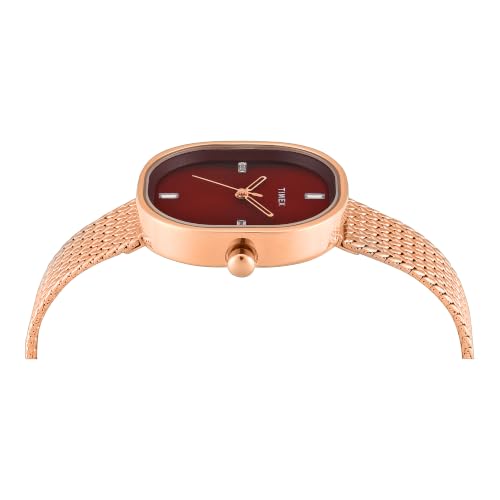TIMEX Square 28mm Red Dial Analog Women Watch - TWEL20505