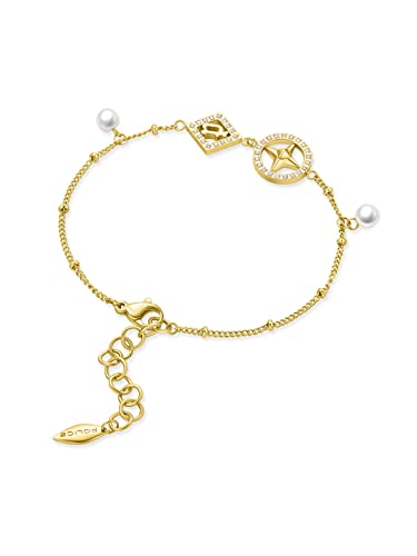 Police Sheeny Crystal Gold Bracelet For Women - PEJLB0002105