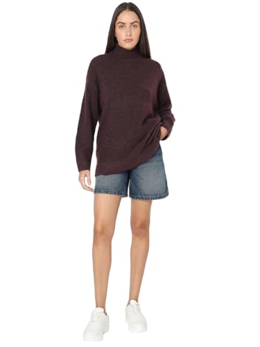 VERO MODA Womens Relaxed Fit Purple Sweater