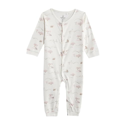 Mothercare Unisex Printed Full Sleeves Sleepsuit - Beige