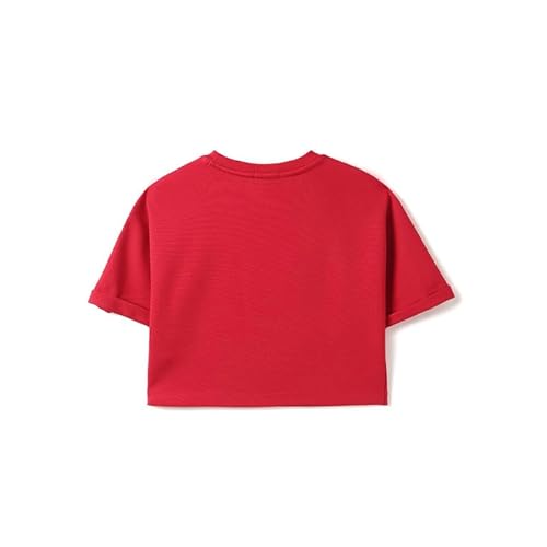 United Colors of Benetton Cropped Round Neck Solid T-Shirt