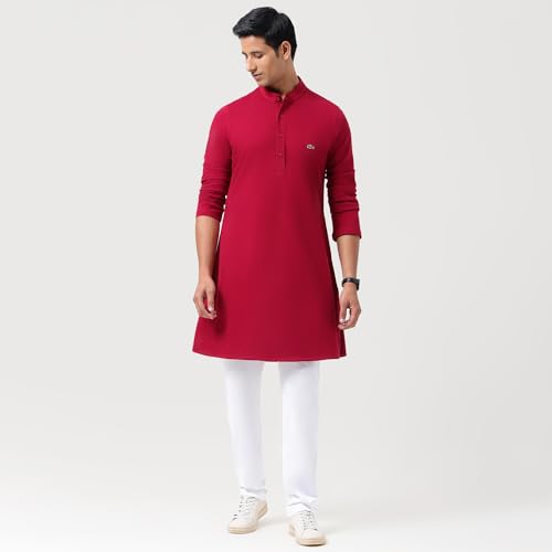 Men's Full Sleeve Knee Length Slim Fit Kurta