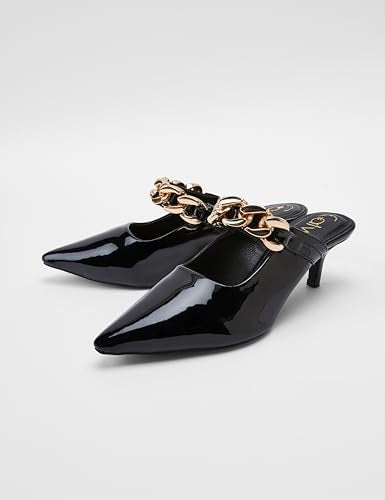 Catwalk Women Stylised Back Open Kitten Heels | For Women & Girls (BLACK,7 UK)