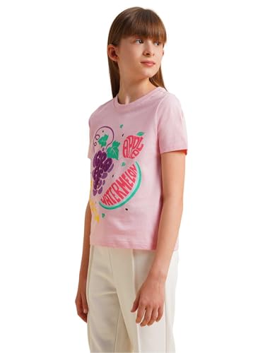 VERO MODA Girl's Regular Fit Pink T-Shirt