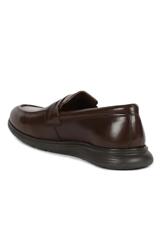Louis Philippe Men Brown Solid Slip-on Formal Imported Premium Leather Light Weight Breathable Lining Slip Resistant Flexible Toe Shoes Euro- 40