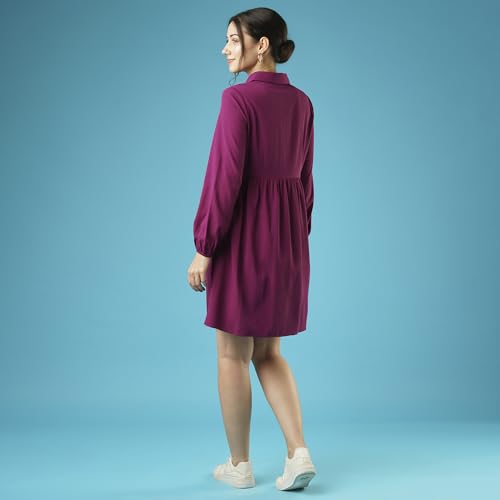 Globus Women Casual Dress (GS567333_Purple_L)