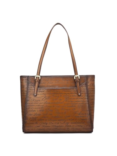 Da Milano Genuine Leather Brown Tote (00173D) (Medium)