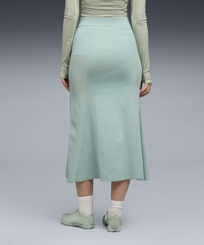 Puma | YONA Women's Medium Rise Ribbed Skirt | Light Moss | S