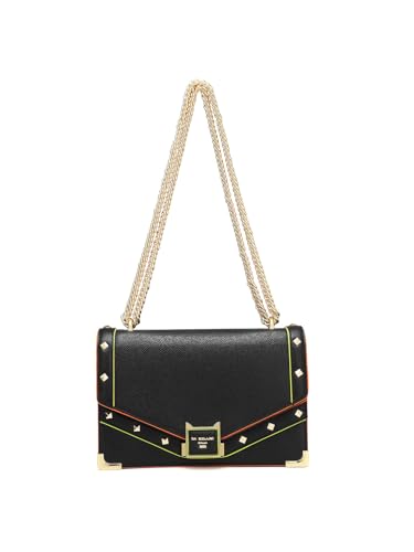 Da Milano Genuine Leather Black Shoulder Bag (00588B) (Small)