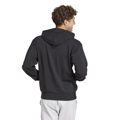 adidas Men M Feelcozy Hd Cotton Printed Casual Sweatshirts Black/White - M