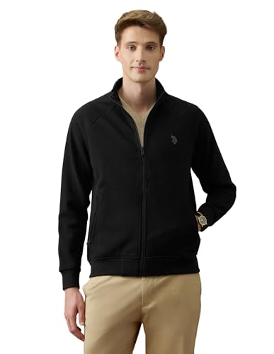 U.S.Polo Association Men's Equestrian Aisle Theater Regular Fit Sweatshirt (USSWS4354_Black_XL)