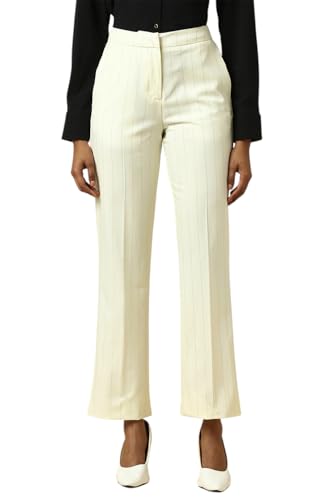 Allen Solly Women's Regular Casual Pants (AHTFERGP184341_Beige