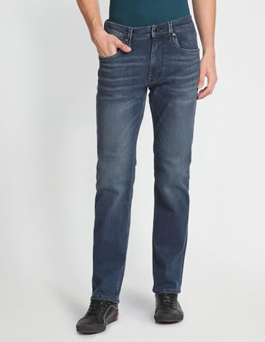 U.S. POLO ASSN. Men's Slim Straight fit Cotton Jeans (UDJEN0758_Blue_36)